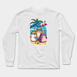 A Three Cats Long Sleeve T-Shirt